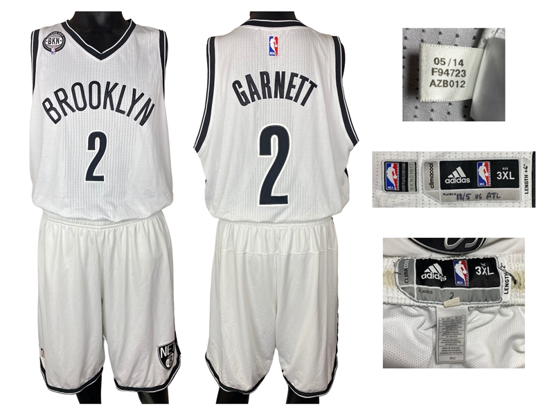 Kevin Garnett 12/5/2014 Brooklyn Nets Game Used Jersey & Shorts