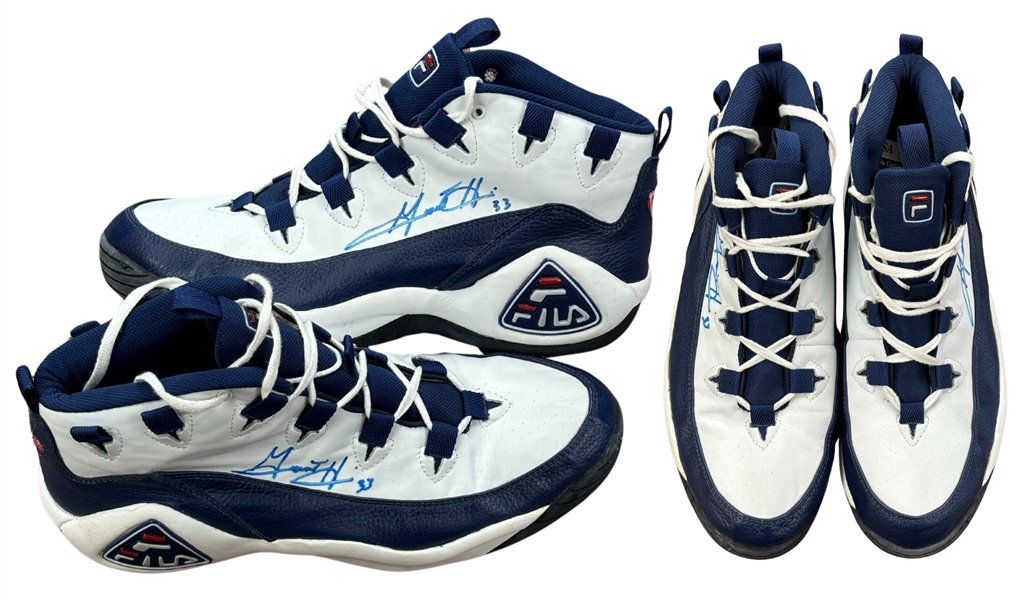 Grant Hill 1993-94 Game Worn FILA Sneakers - ROOKIE Season - JSA Size 15