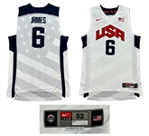 2012 LeBron James Team USA ISSUED Home White Jersey