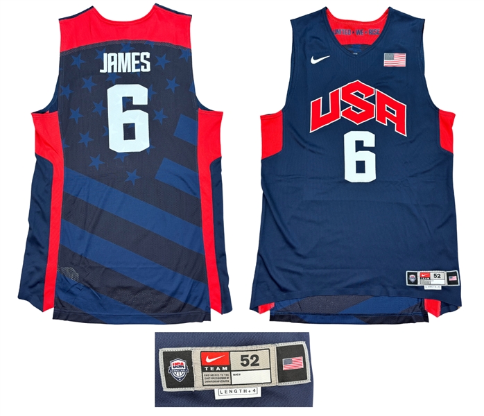 2012 LeBron James Team USA ISSUED Navy Road Jersey