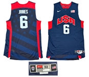 2012 LeBron James Team USA ISSUED Navy Road Jersey
