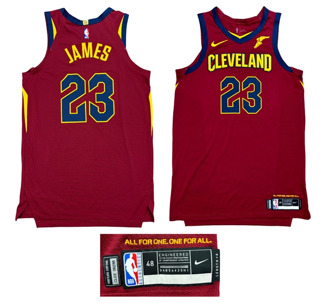 LeBron James 2017-18 Cleveland Cavaliers ISSUED Road Jersey