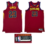 LeBron James 2017-18 Cleveland Cavaliers ISSUED Road Jersey