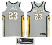 LeBron James 2017-18 Cleveland Cavaliers ISSUED “THE LAND” Alternate Road Jersey