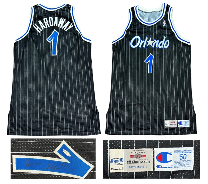 Anfernee “Penny” Hardaway 1995-96 Orlando Magic ISSUED Black Pinstripe Road Jersey