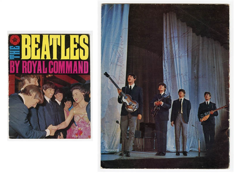 The Beatles 1963 Signed "The Beatles by Royal Command" Picture Booklet (JSA & REAL)