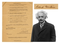 Albert Einstein Signed 1944 "Manhattan Project" Confidential Documents to President Roosevelt (JSA)