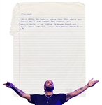 Drake Handwritten “Excuses” Lyrics (Beckett)