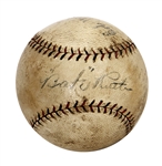 Babe Ruth Signed 10/21/1924 Home Run Barnstorming Baseball - Detailed Letter of Provenance (MEARS, JSA)