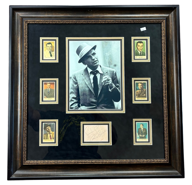 Frank Sinatra Signature Cut Multi-Photo 25"x25" Framed Display (JSA LOA)