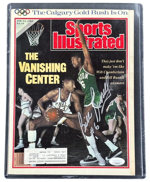 Bill Russell Signed Sports Illustrated Magazine (JSA COA)