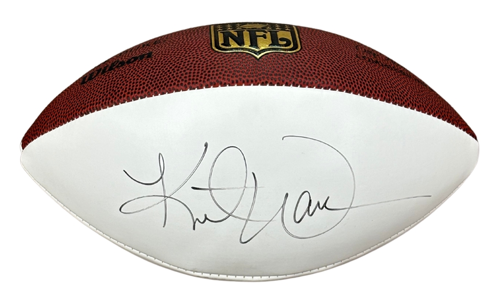 Kurt Warner Signed White Panel NFL Football (JSA Sticker)