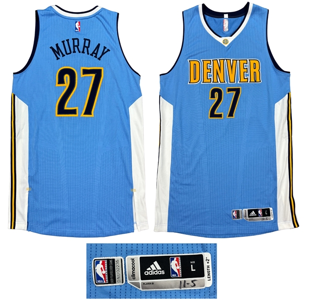 Jamal Murray 2016-17 Denver Nuggets PHOTO MATCHED Game Worn ROOKIE Jersey (NBA LOA) *Correction*