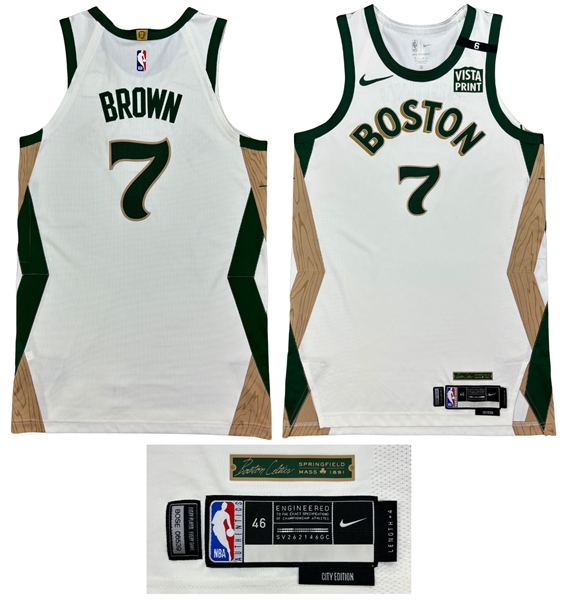 Jaylen Brown 2023-24 Boston Celtics TEAM ISSUED "City Edition" Alternate Home Jersey