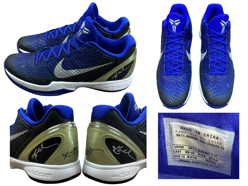 Kobe Bryant 2011 PLAYOFF Game Worn & Dual Signed Sneakers *UPDATE* PHOTO MATCHED to 3 Games! (RGU Match LOA, MEARS, DC Sports, JSA)