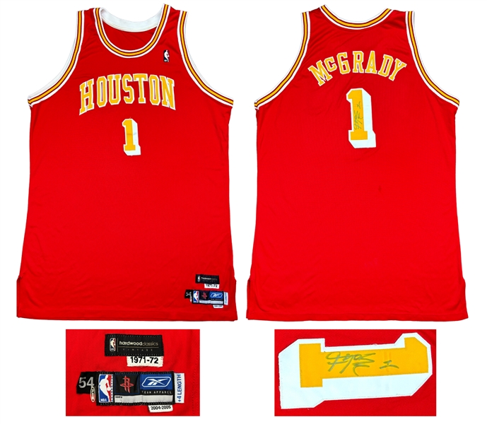 Tracy McGrady 2004-05 Houston Rockets PHOTO MATCHED Game Worn & Signed HWC Jersey - Matched to 3 Games! (RGU Match LOA)