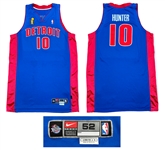 Lindsey Hunter 2004 NBA Finals PHOTO MATCHED Game Worn Detroit Pistons Jersey - Hunter Provenance (RGU Match LOA)