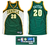 Gary Payton 2003 NBA All-Star Photo Shoot Worn PHOTO MATCHED Seattle Supersonics Jersey (RGU Match LOA)