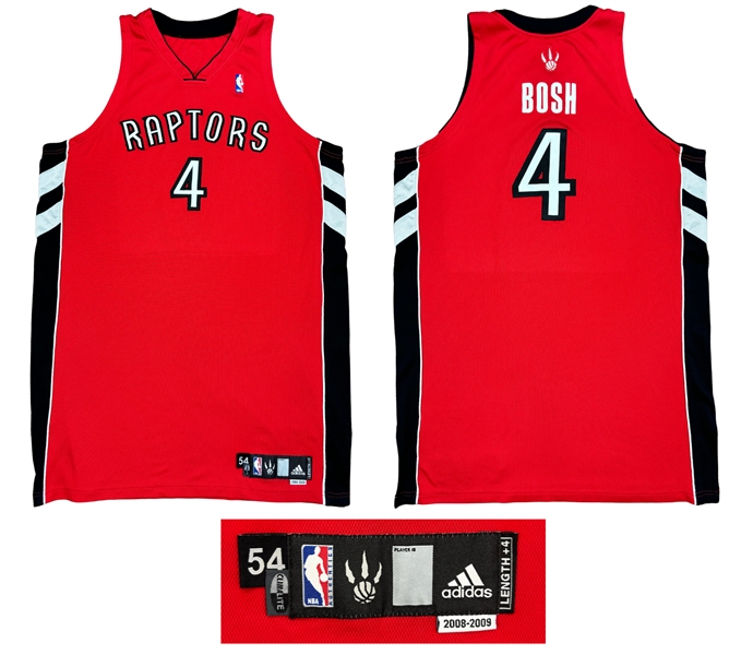 Chris Bosh 2008-09 Toronto Raptors PHOTO MATCHED Game Worn Jersey - Matched to 7 Games! (RGU Match LOA)