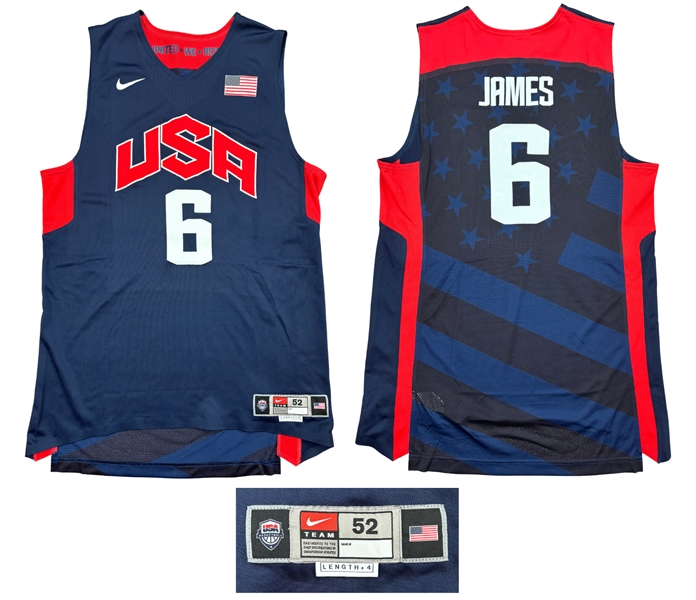 LeBron James 2012 Team USA TEAM ISSUED Navy Road Jersey