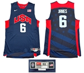 LeBron James 2012 Team USA TEAM ISSUED Navy Road Jersey