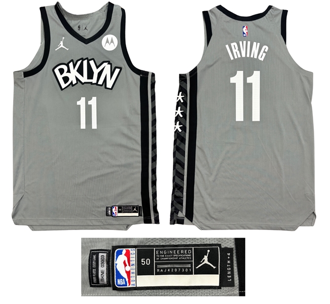 Kyrie Irving 2020-21 Brooklyn Nets TEAM ISSUED Alternate Road Jersey