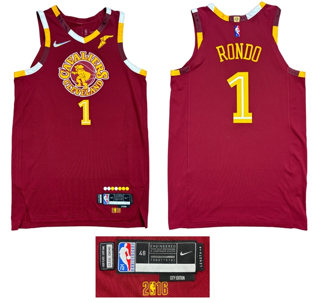 Rajon Rondo Cleveland Cavaliers TEAM ISSUED Throwback Road Jersey