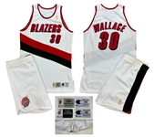 Rasheed Wallace 1996-97 Portland Trailblazers PHOTO MATCHED Game Worn Jersey & Shorts (Meigray LOA)