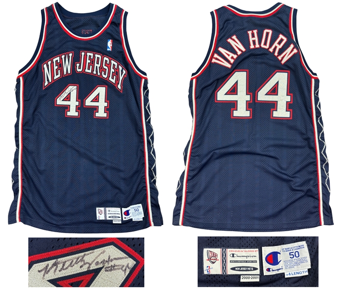 Keith Van Horn 2000-01 New Jersey Nets Game Worn & Signed Road Jersey - Outstanding Wear, Team Provenance