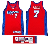 Lamar Odom 2000-01 Los Angeles Clippers Game Worn & Signed Road Jersey