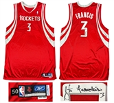 Steve Francis 2003-04 Houston Rockets Game Worn & Signed Road Jersey - Team Provanance, Light Wear