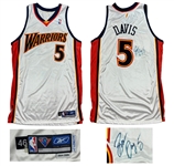 Baron Davis 2004-05 Golden State Warriors Game Worn & Signed Home Jersey