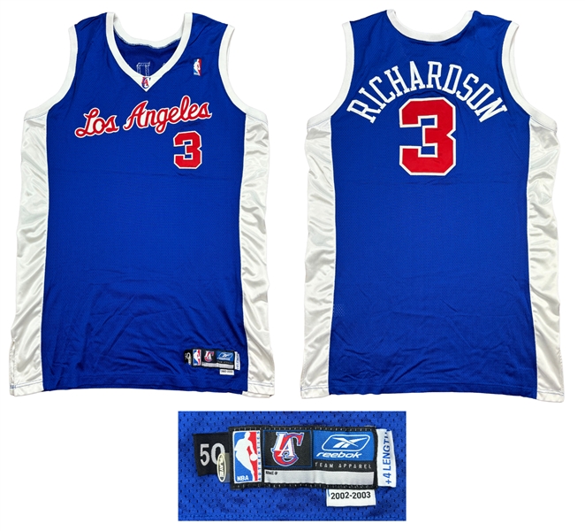 Quentin Richardson 2002-03 Los Angeles Clippers Game Worn Road Jersey