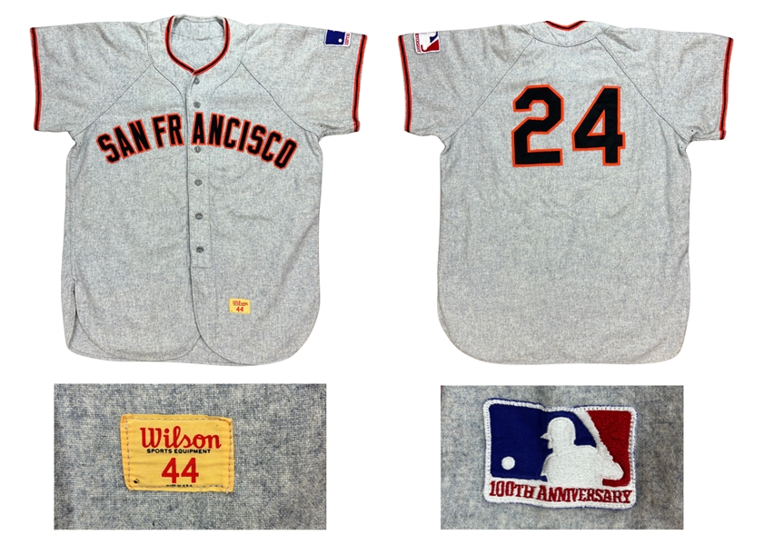 Willie Mays 1969 San Francisco Giants Professional Model Flannel Jersey - 100th Anniversary Patch