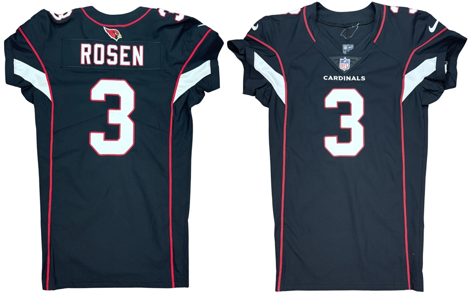 Josh Rosen 2018 Arizona Cardinals Game ISSUED Home Alternate Black Jersey