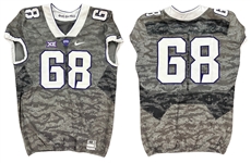 Joe Noteboom 2014-17 TCU Horned Frogs Game Worn Jersey - Heavy Wear