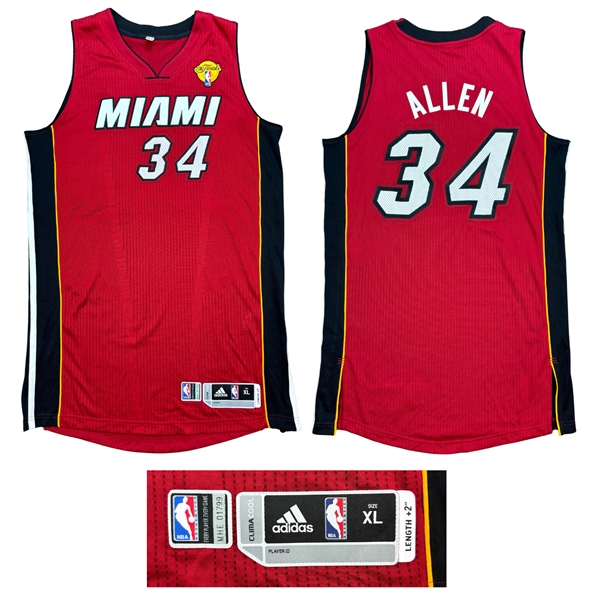 Ray Allen 2014 Miami Heat TEAM ISSUED NBA Finals Road Jersey