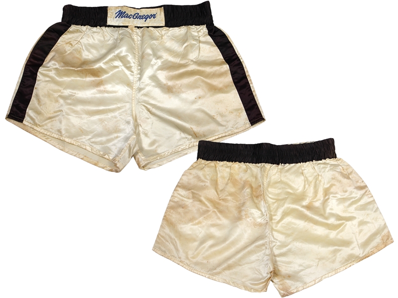 Muhammad Ali Training Worn McGregor Trunks - Incredible Provenance, Extensive Wear (RGU Event Used LOA, Sports Reporter Letter of Provenance)