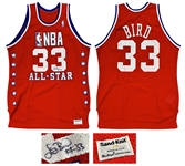 Larry Bird 1987 NBA All-Star Weekend Signed & Issued/Worn Jersey - Celebrity Provenance w/Photo of Bird Signing Jersey (JSA)