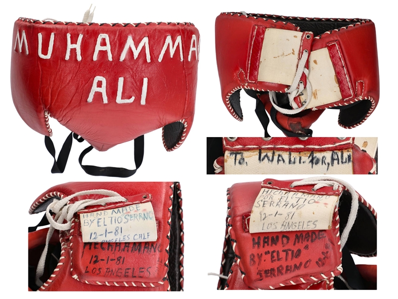 Muhammad Ali "Drama in Bahama" Final Fight Worn PHOTO MATCHED Waist Guard - Hamilton LOA Signed by Alis Daughter (RGU Matched)