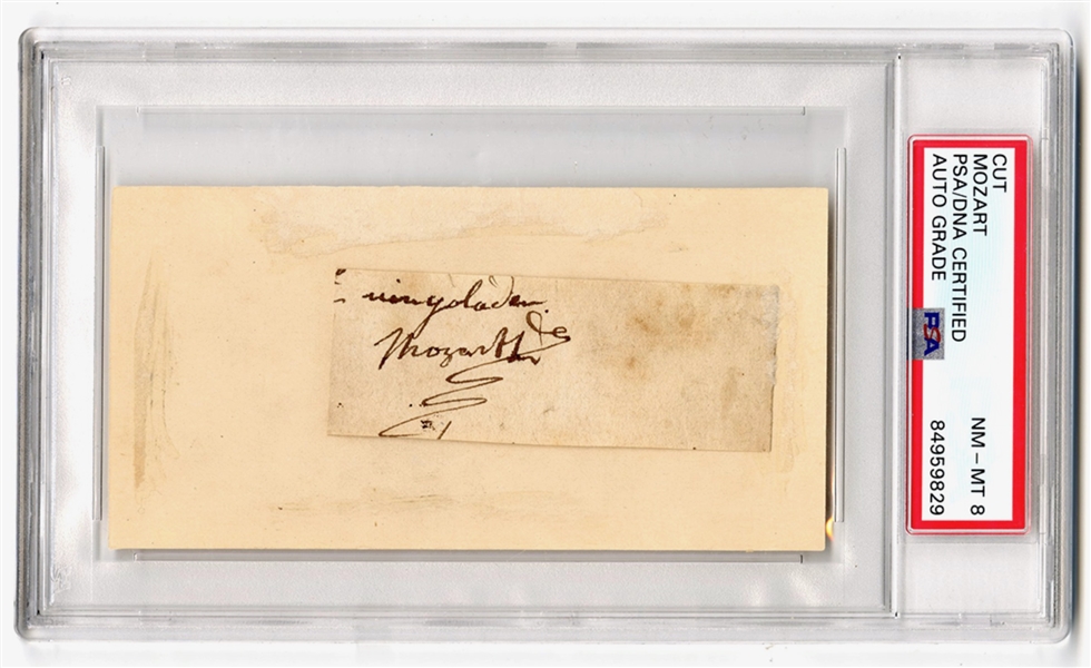 Mozart Signature Cut Autograph - Graded NM-MT PSA 8 - Ultra High Grade! (PSA Slabbed)