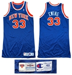 Patrick Ewing 1994-95 New York Knicks Game Worn & Signed Road Jersey