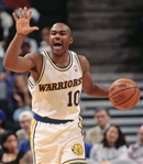 Tim Hardaway 1995-96 Golden State Warriors Game Worn & Signed Home Jersey