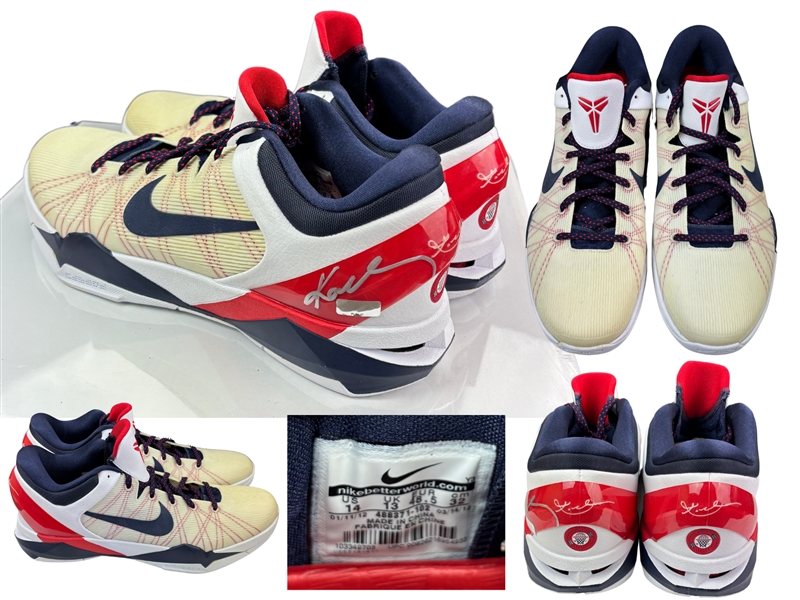 Kobe Bryant Signed Nike "Kobe 7" Mens Olympic Edition Sneakers - Panini COA