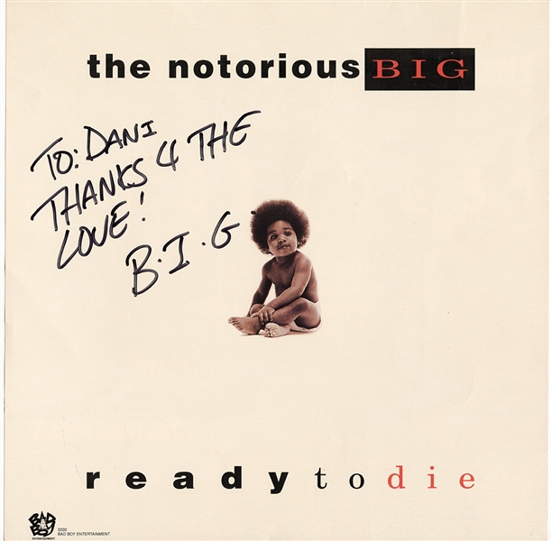 The Notorious B.I.G. Signed “Ready to Die” Album Flat (JSA)