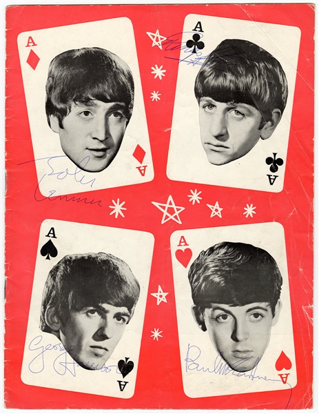 The Beatles Signed 1964 Live Music Concert Program (REAL)