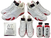 Charles Barkley 1998-99 Game Worn & Dual Signed Air Jordan XIV Sneakers