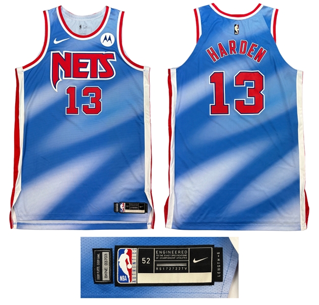 James Harden 2020-21 New Jersey Nets Team Issued Alternate Jersey