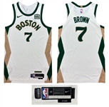 Jaylen Brown 2023-24 Boston Celtics Team Issued Alternate Home Jersey