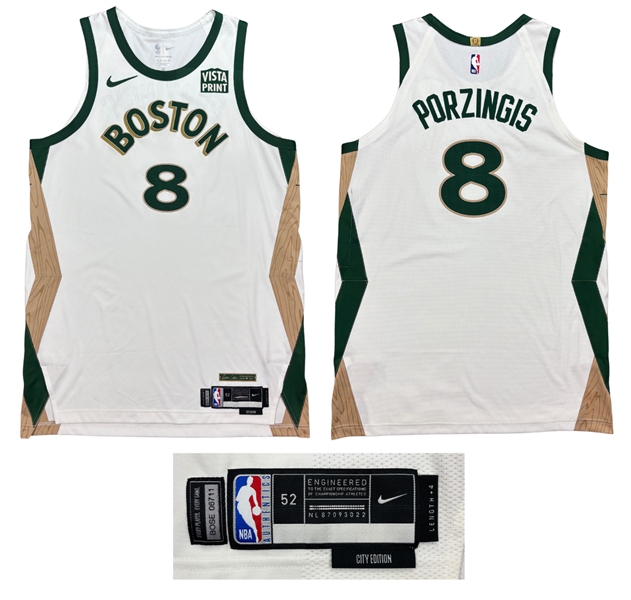 Kristaps Porzingis 2023-24 Boston Celtics Team Issued Alternate Home Jersey